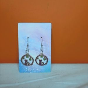 Cat hoop earrings